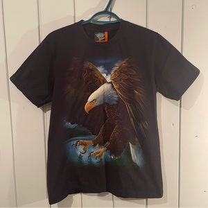 Rock Eagle Classic Vintage Single Stitch Tee T-shirt Bald Eagle Graphic Size Med